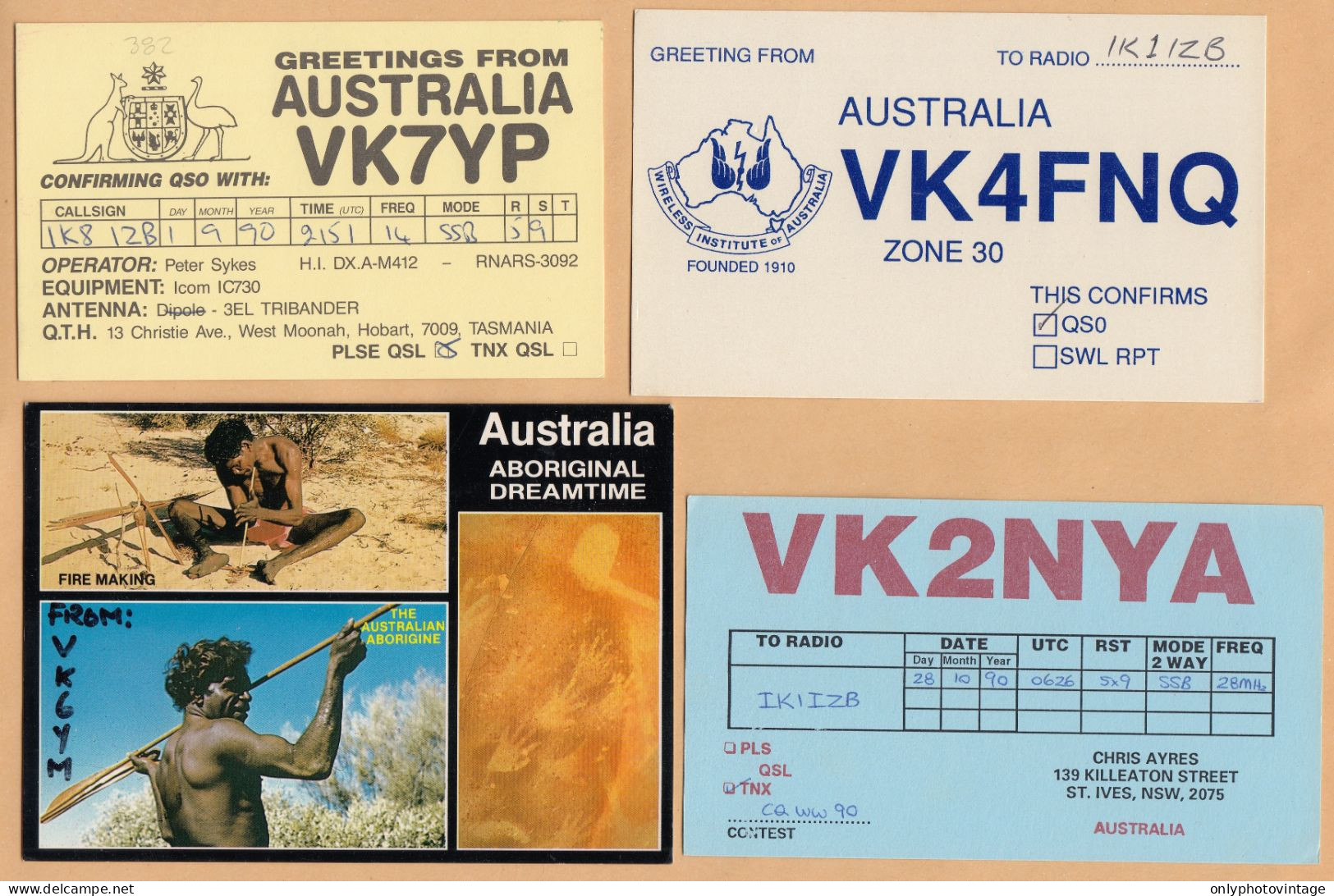 Australia, Lot 11 QSL Radio Cards - Radio Amateur