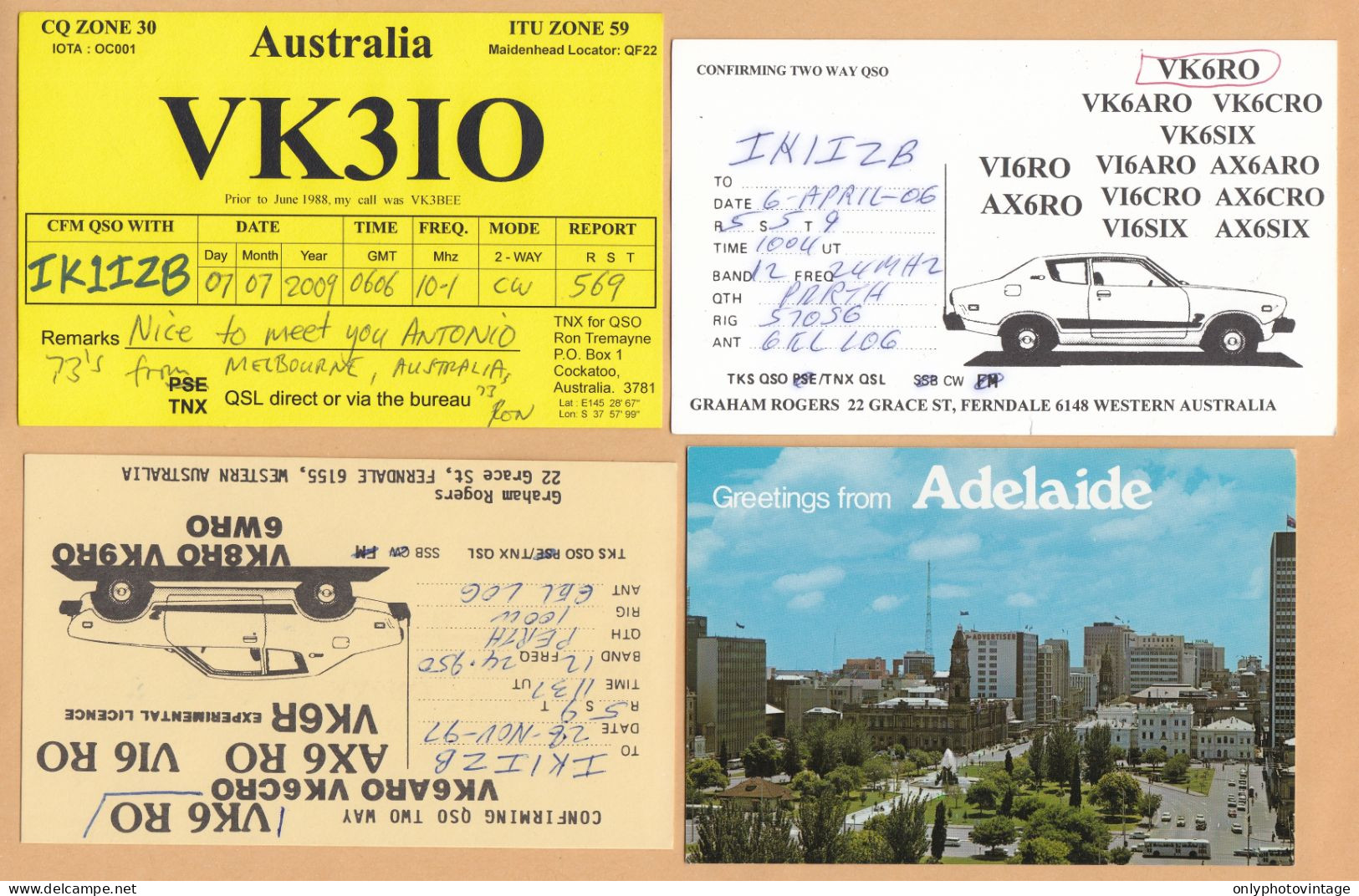 Australia, Lot 11 QSL Radio Cards - Radio Amateur