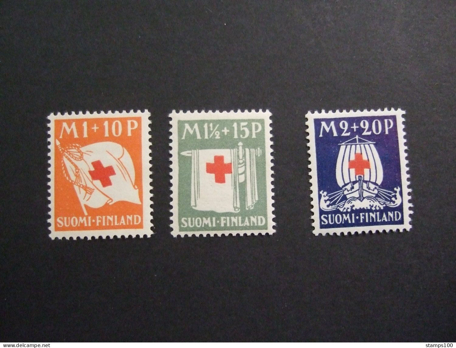 Finland 1930 Red Cross Set Of 3 MNH SG 278-280  (A29-03-tvn) - Neufs