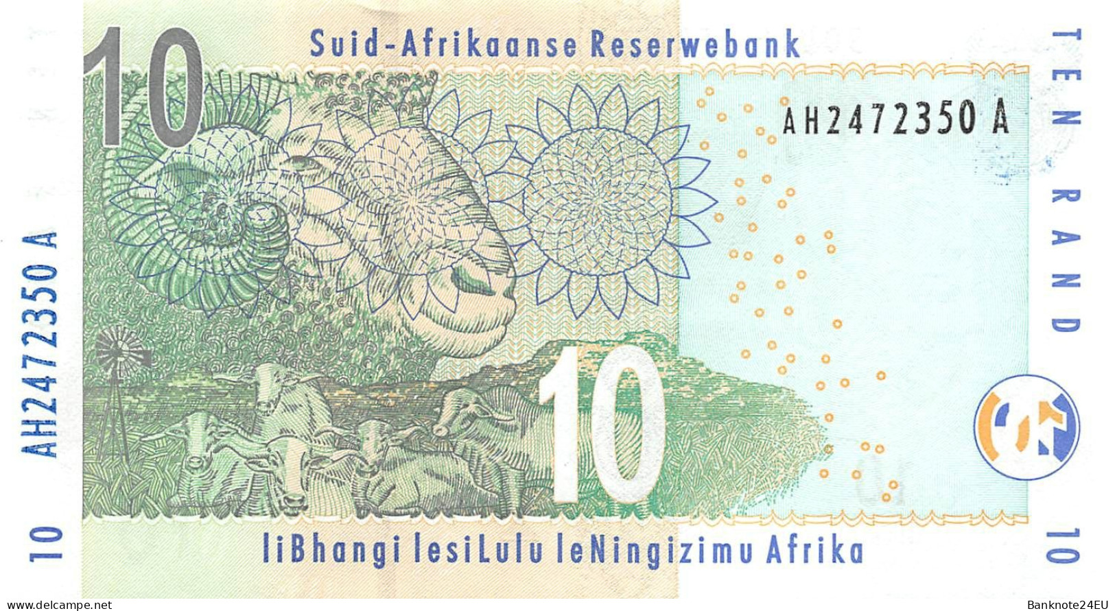South Africa 10 Rand 2005 Unc Pn 128a - Sudafrica