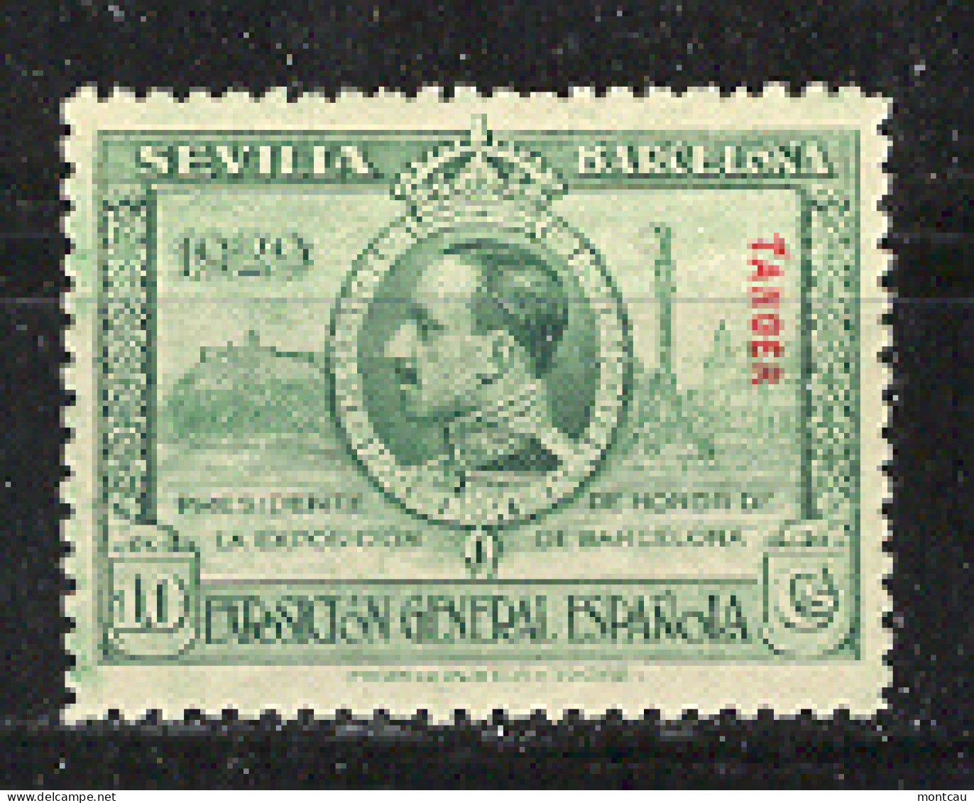 Tanger - 1929 Expo Sevilla-Bcn 10 Cts Ed 38 (**) - Marocco Spagnolo