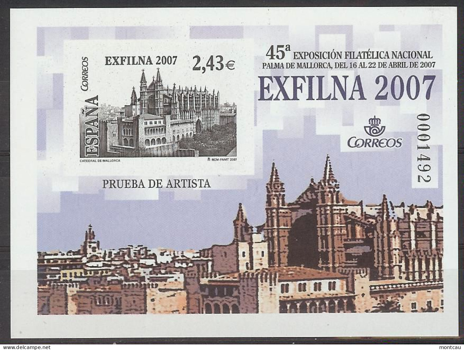 Spain 2007. Exfilna - Prueba Oficial 94 (**) - Blocs & Hojas