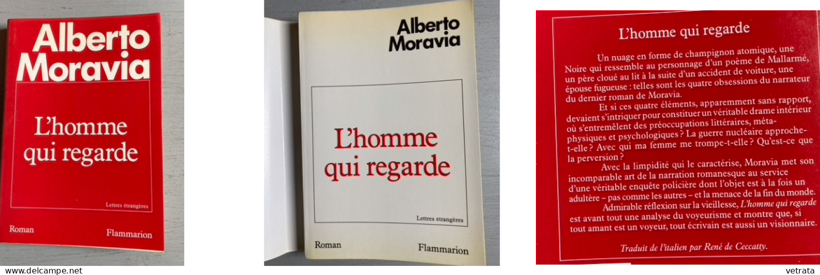 Alberto Moravia : 8 Livres (2 Grands Formats & 6 Collection De Poche, J’ai Lu & Garnier Flammarion) = L’homme Qui Regard - Lots De Plusieurs Livres