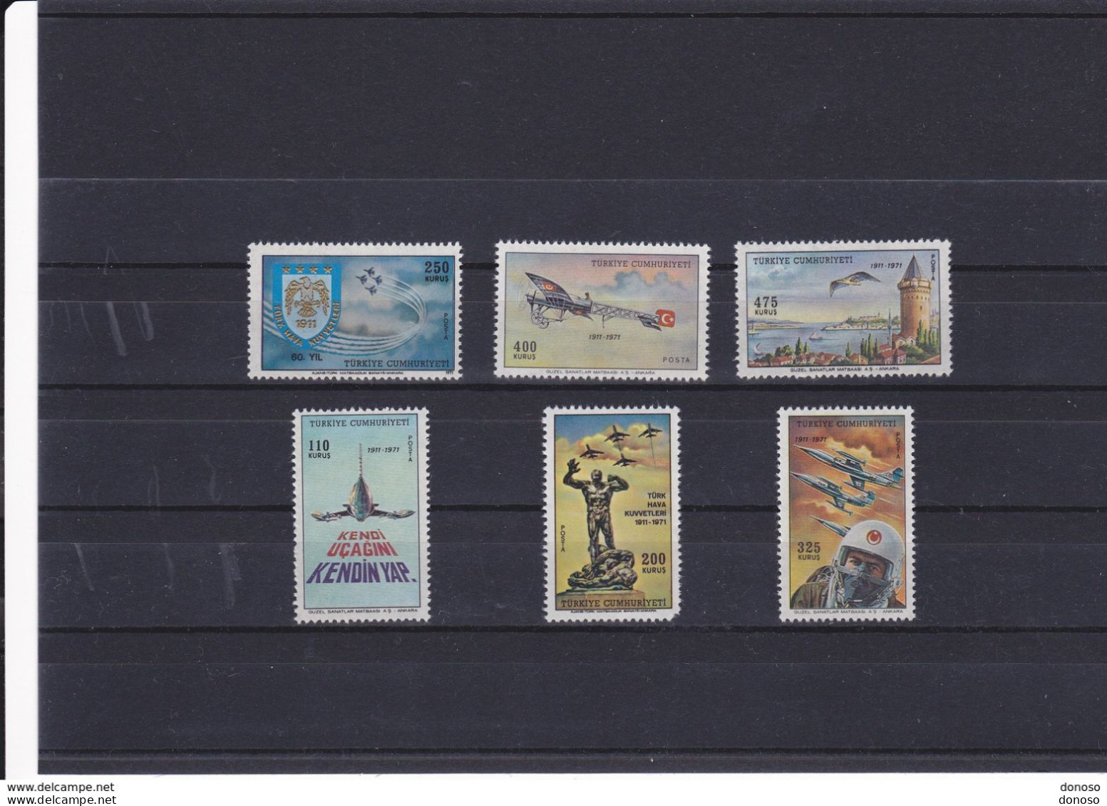 TURQUIE 1971 Avions F 104, Blériot X1 Yvert 1988-1993 NEUF** MNH Cote : 22,50 Euros - Ungebraucht