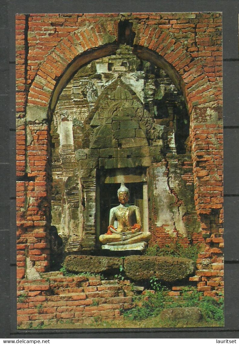 THAILAND, Post Card Buddha Statue Ancient Three Pagoda Sent To Finland 1973. Rare Destination - Tailandia