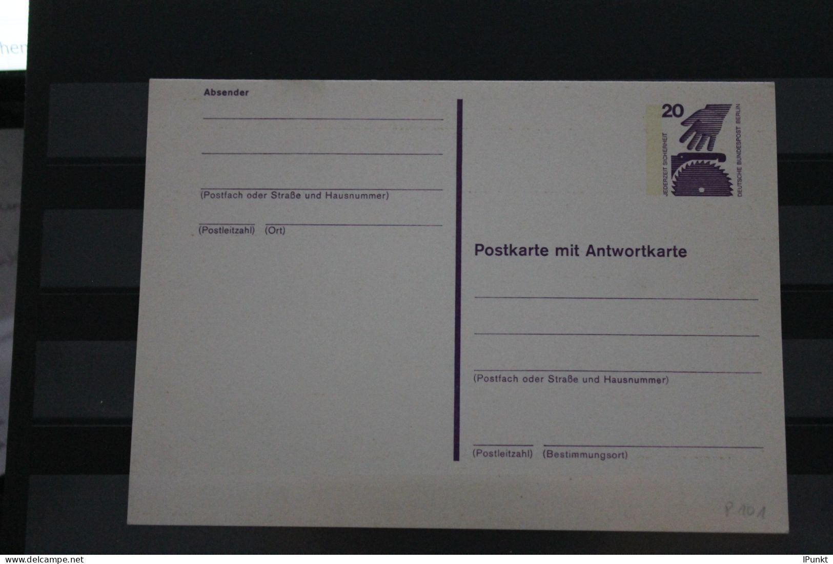 Berlin 1975; Ganzsache Unfallverhütung Postkarte Mit Antwortkarte  P 101; Ungebraucht - Cartes Postales - Neuves