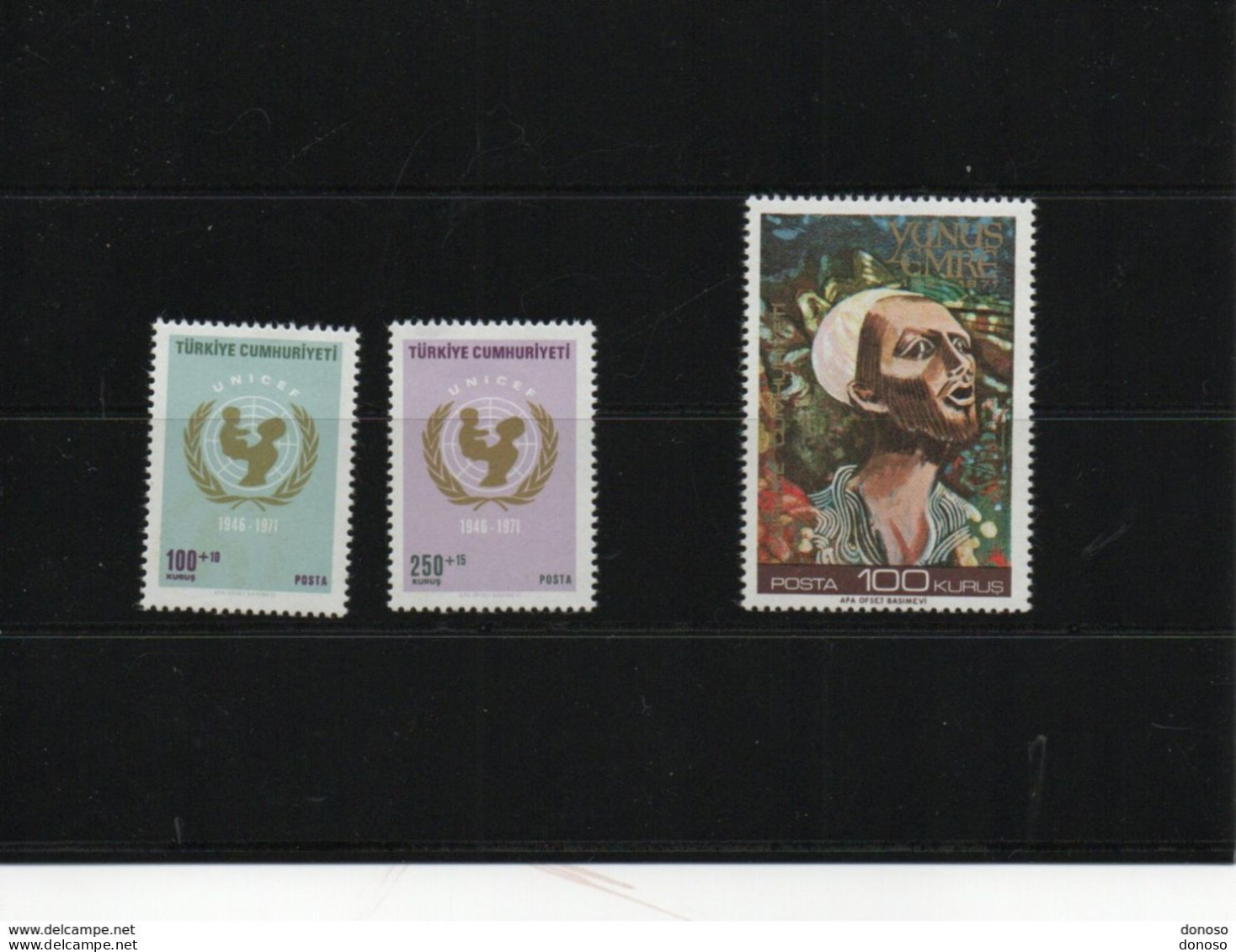 TURQUIE 1971 Yvert 2017-2019 NEUF** MNH Cote 2,75 Euros - Unused Stamps
