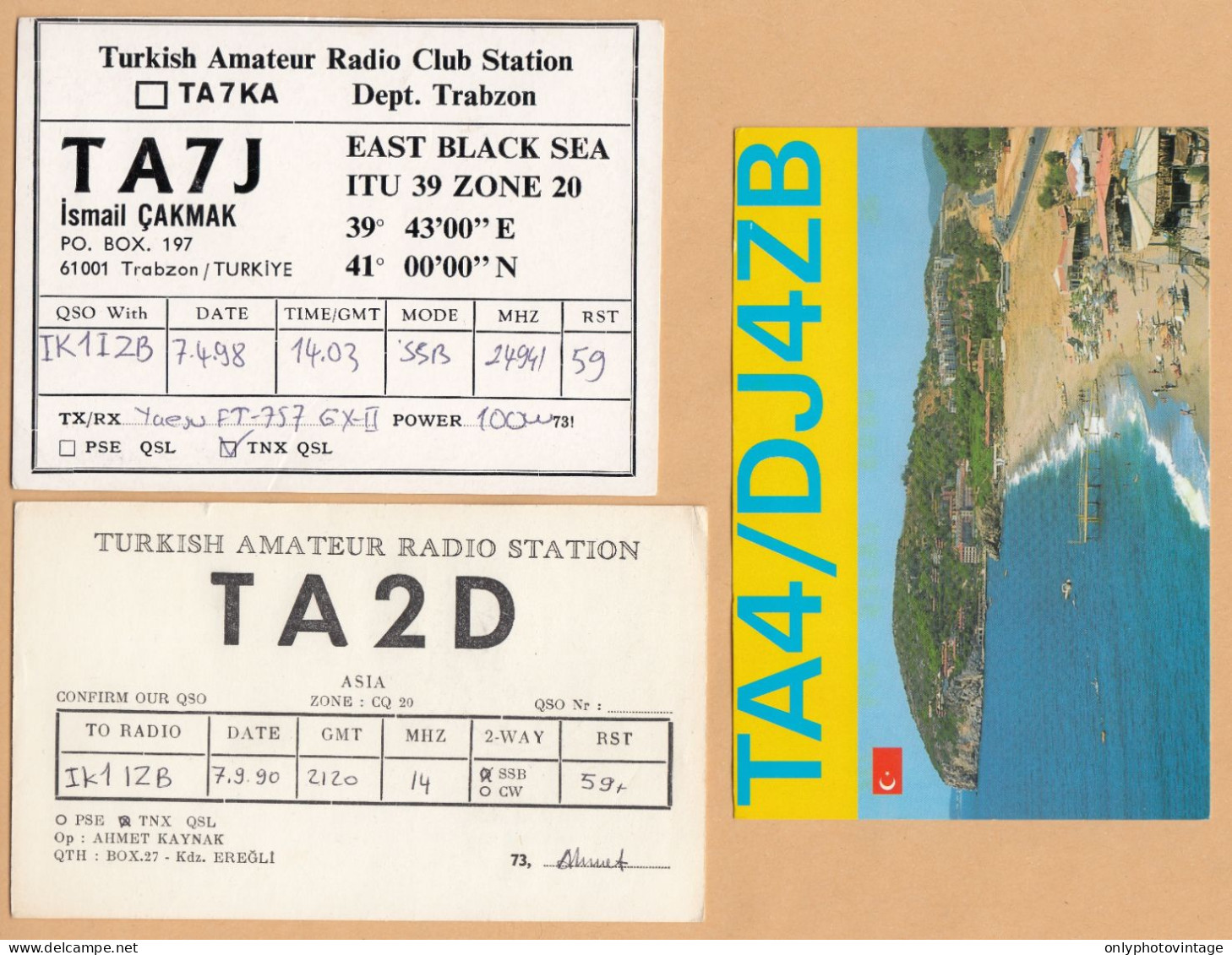 Turchia, Turkey, Lot 11 QSL Radio Cards - Radio Amateur