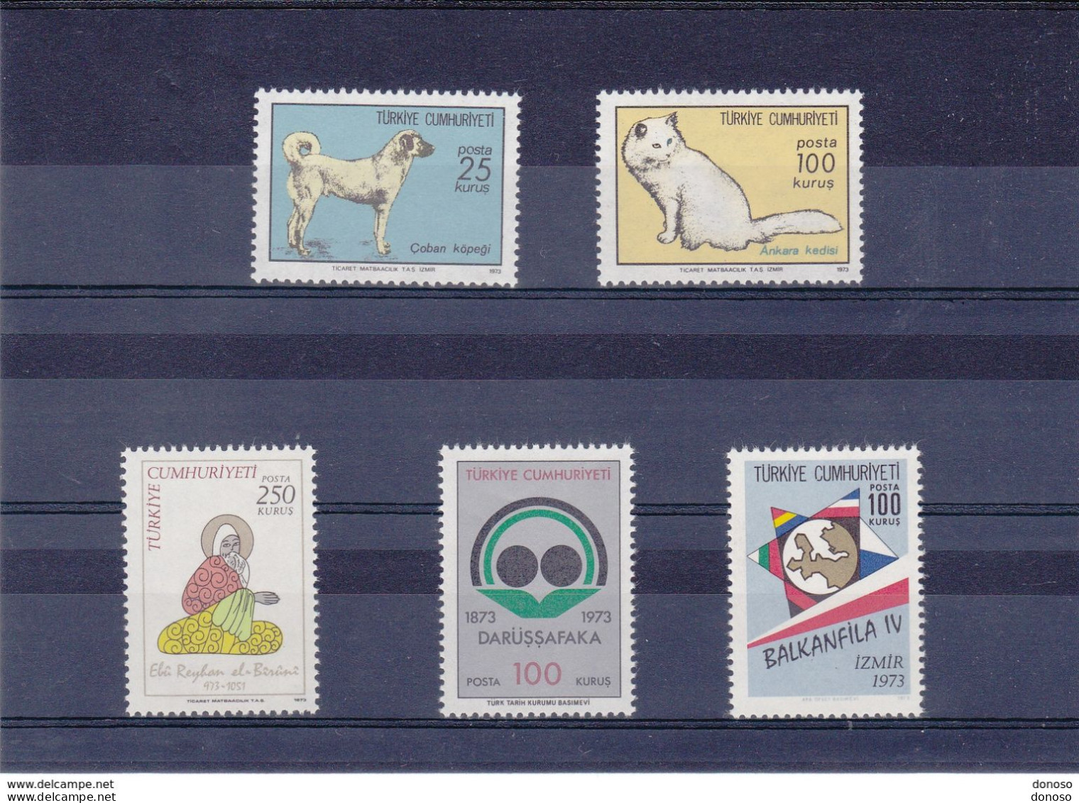 TURQUIE 1973 Yvert 2064-2068 NEUF** MNH Cote : 4,20 Euros - Nuovi