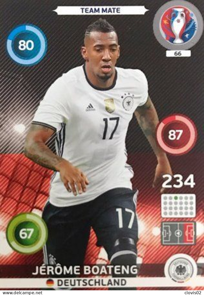 66 Jérôme Boateng - Germany - Panini Adrenalyn XL UEFA Euro 2016 Carte Football - Trading Cards