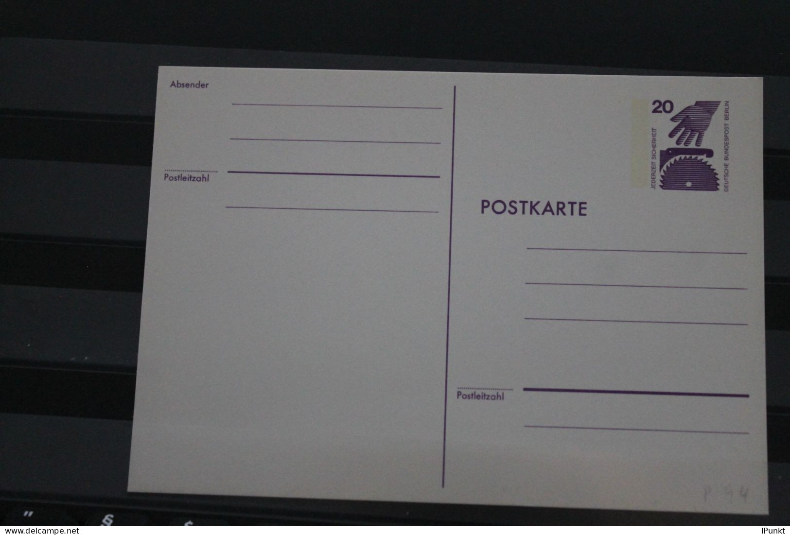 Berlin 1974; Ganzsache Unfallverhütung Postkarte   P 94; Ungebraucht - Postcards - Mint