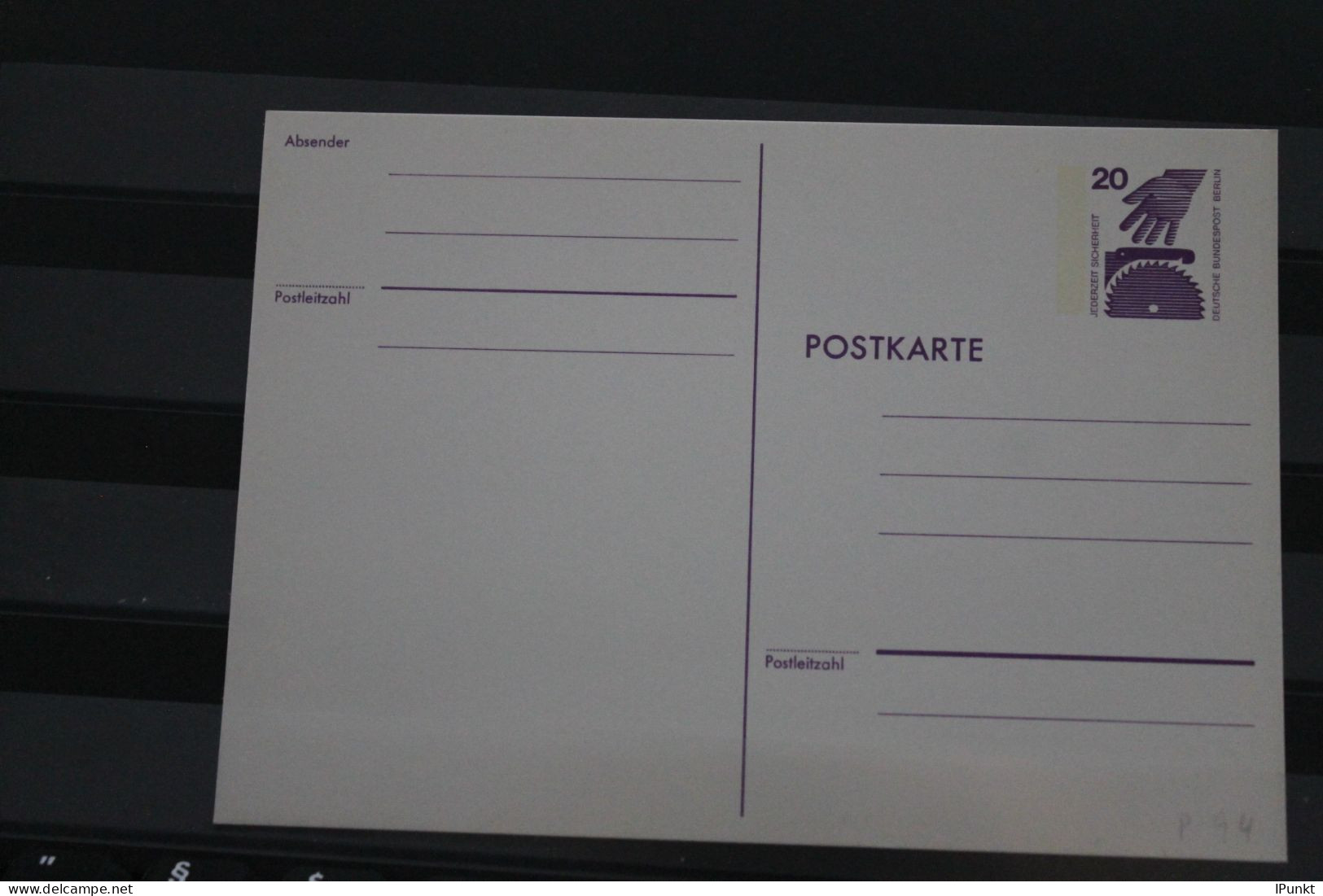 Berlin 1974; Ganzsache Unfallverhütung Postkarte   P 94; Ungebraucht - Postkarten - Ungebraucht