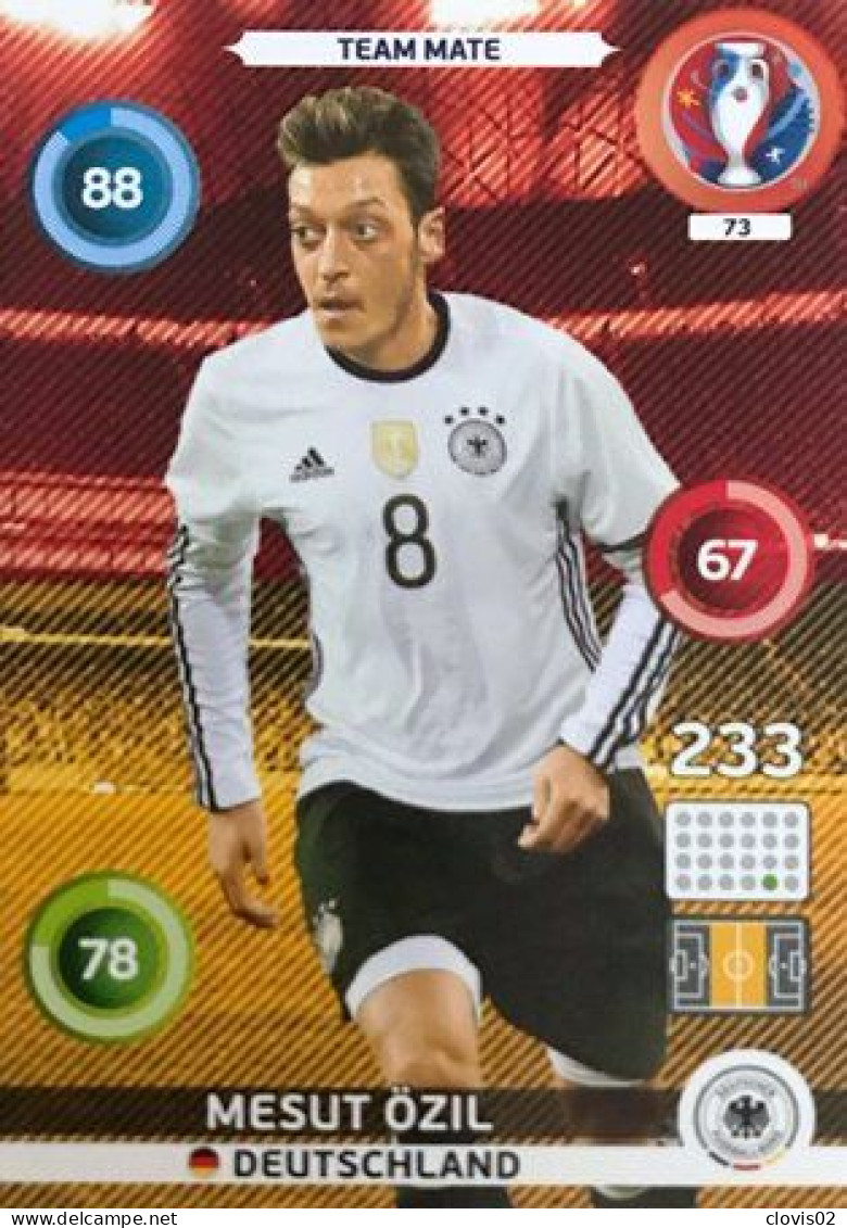 73 Mesut Özil - Germany - Panini Adrenalyn XL UEFA Euro 2016 Carte Football - Trading Cards