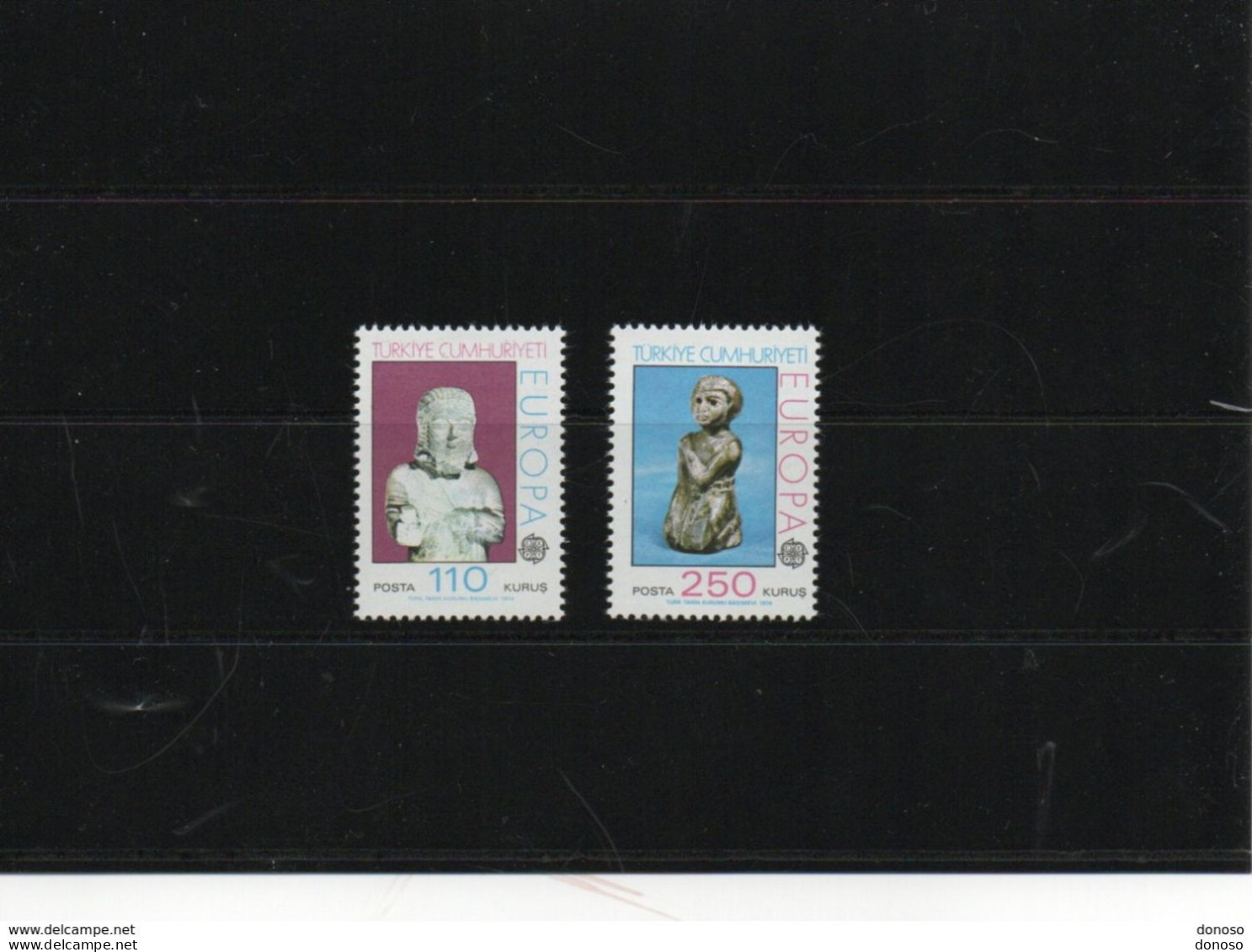 TURQUIE 1974 EUROPA , Statues Yvert 2089-2090, Michel 2320-2321  NEUF** MNH Cote : 7,50 Euros - Ongebruikt