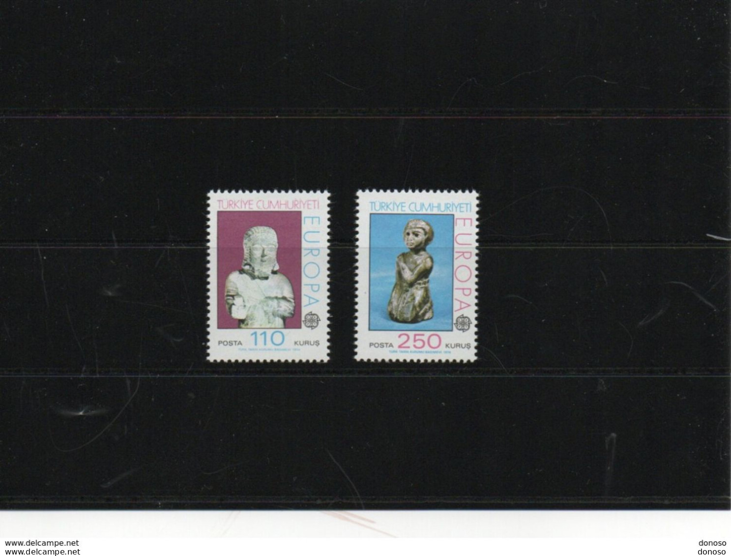 TURQUIE 1974 EUROPA , Statues Yvert 2089-2090, Michel 2320-2321  NEUF** MNH Cote : 7,50 Euros - Unused Stamps