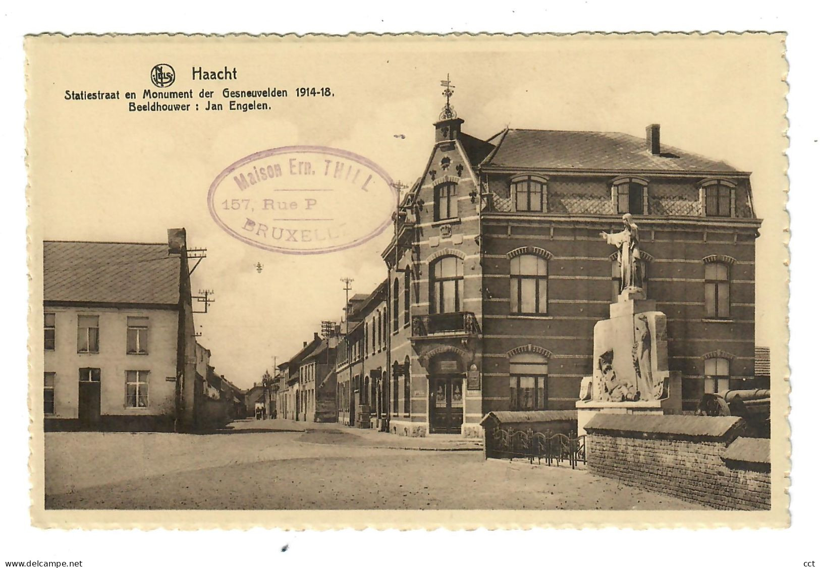 Haacht   Statiestraat En Monument Der Gesneuvelden 1914-18 - Haacht