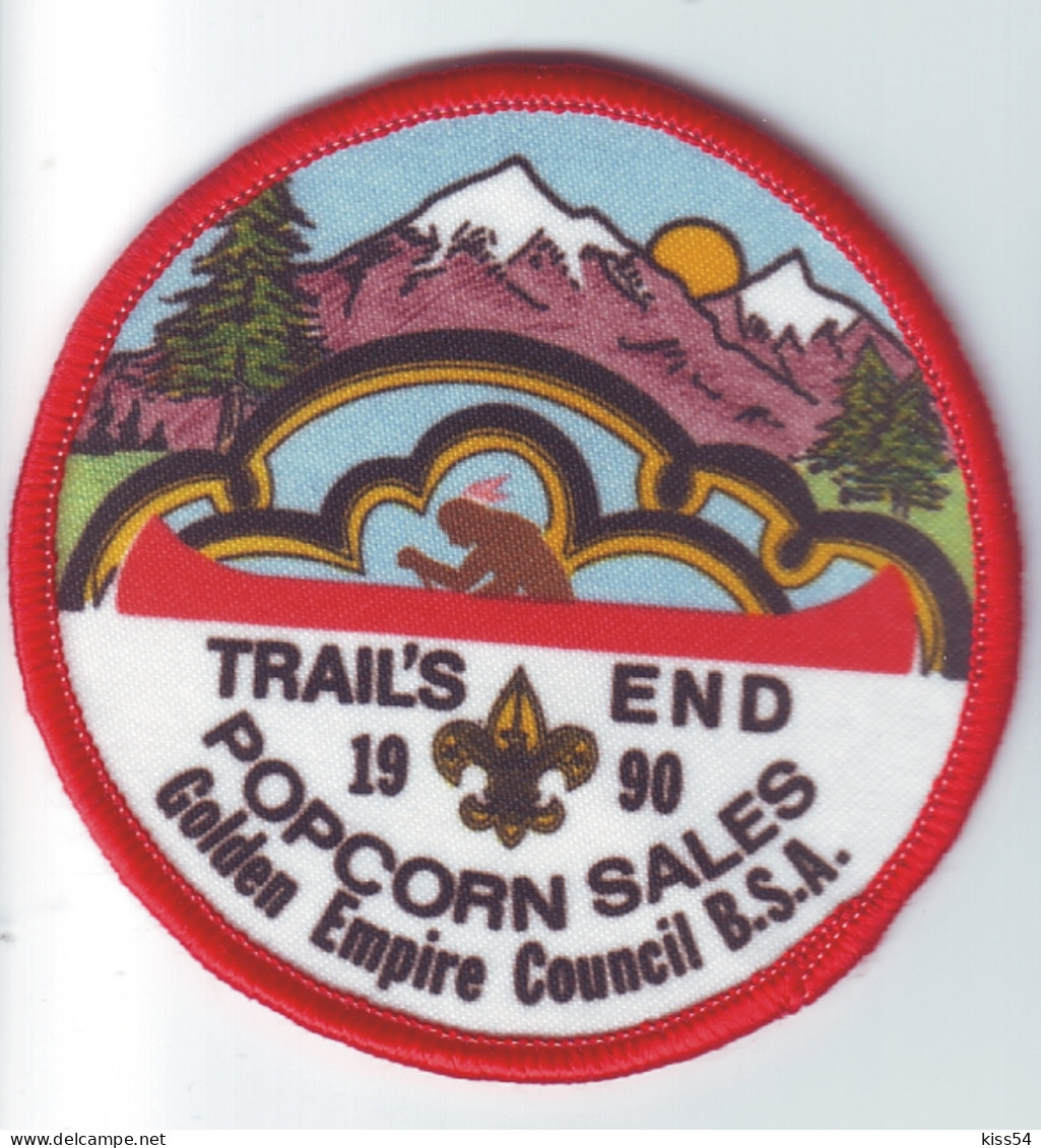 B 22 - 62 USA Scout Badge - Trail's End Camp - 1990 - Scouting