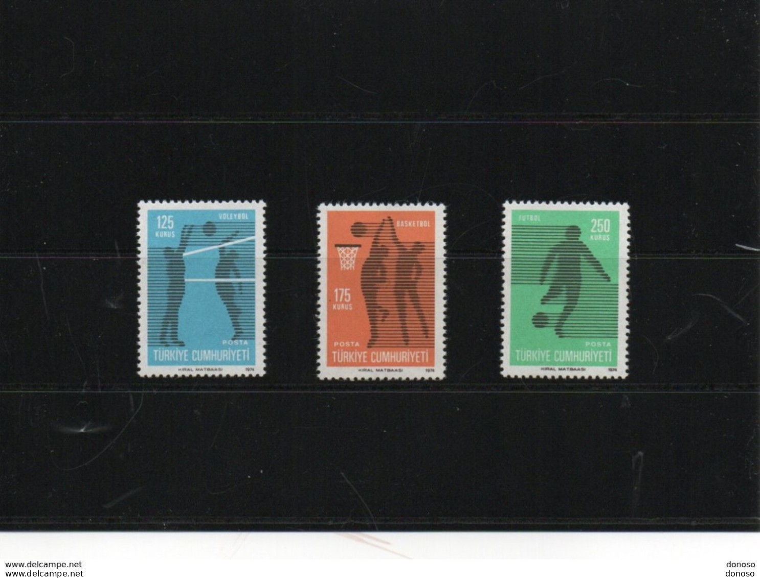 TURQUIE 1974 SPORTS Yvert 2113-2115  NEUF** MNH - Unused Stamps