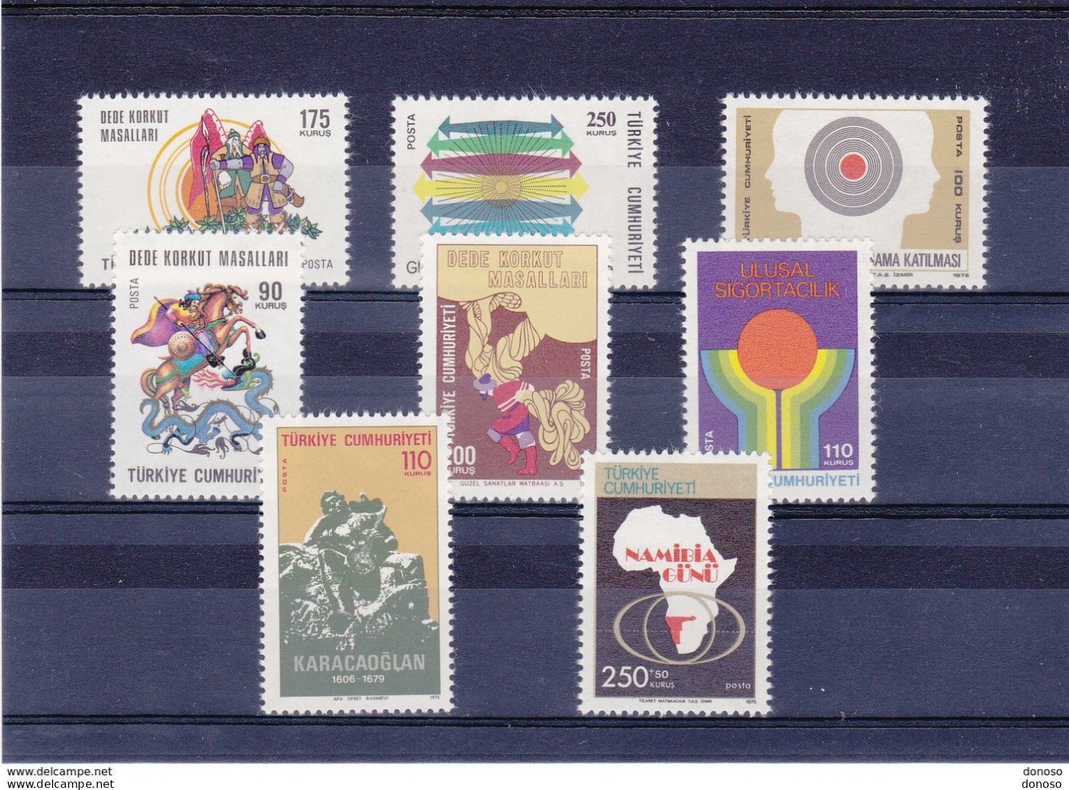 TURQUIE 1975  Yvert 2125 + 2129 + 2135-2137 + 2143-2145 NEUF** MNH Cote : 4,45 Euros - Ungebraucht