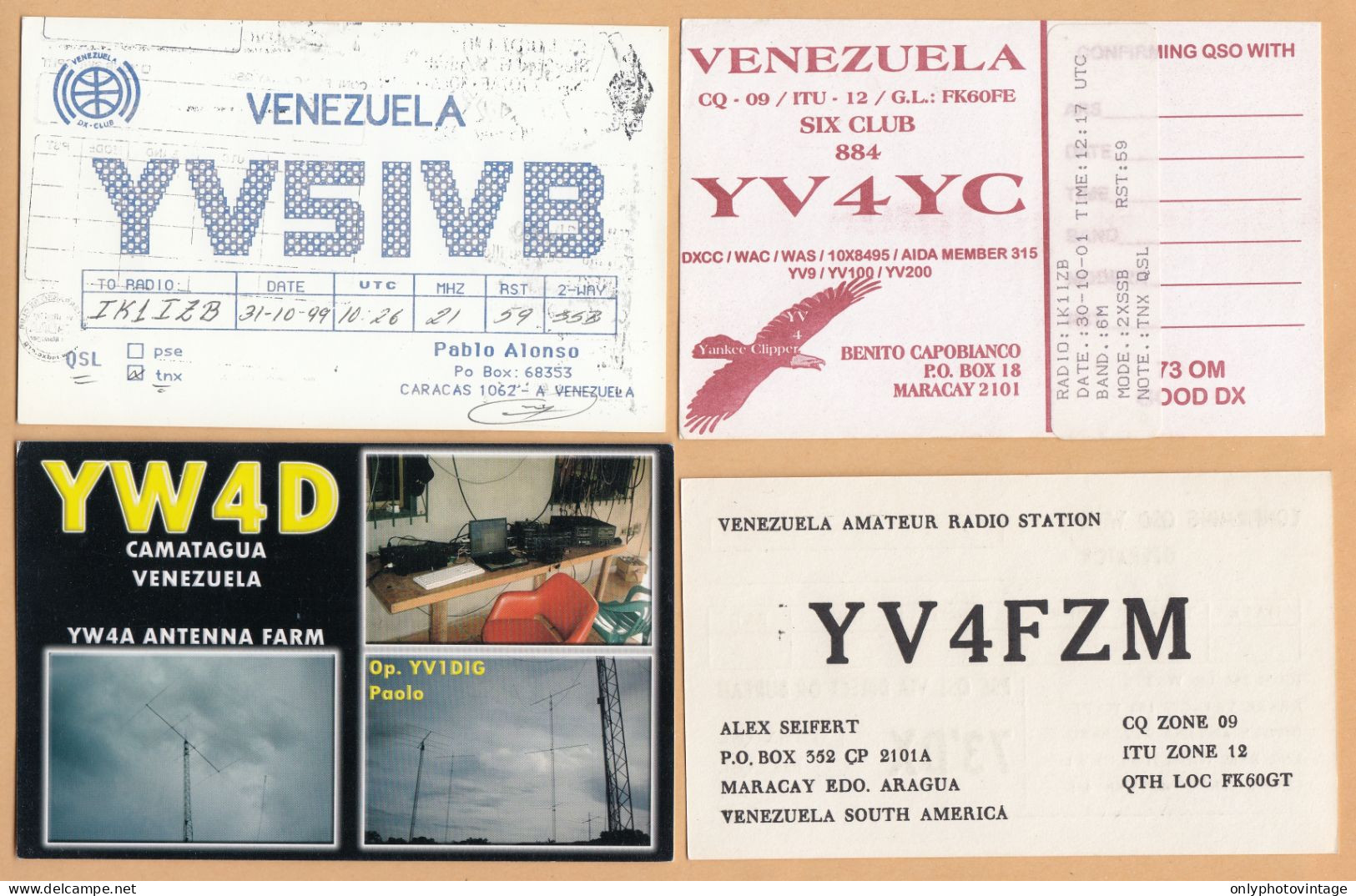 Venezuela, Lot 6 QSL Radio Cards - Radio Amatoriale