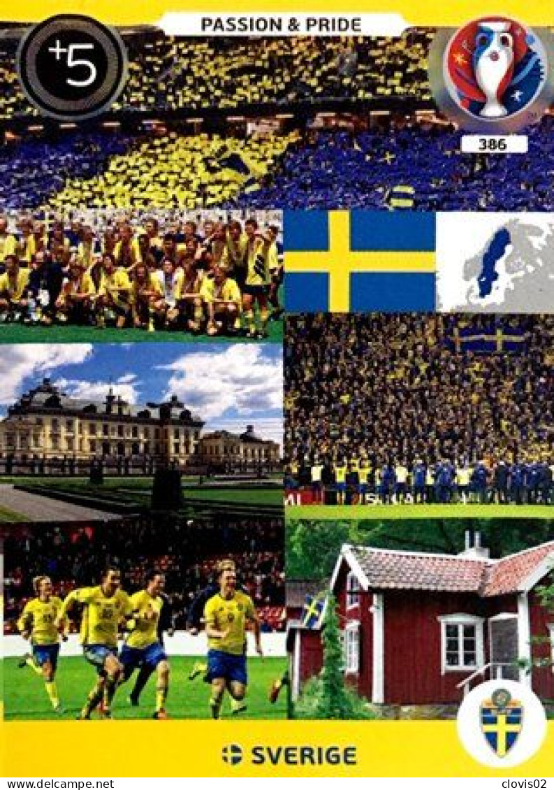 386 Passion & Pride - Sweden - Panini Adrenalyn XL UEFA Euro 2016 Carte Football - Trading Cards