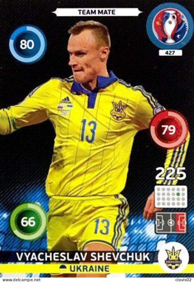 427 Vyacheslav Shevchuk - Ukraine - Panini Adrenalyn XL UEFA Euro 2016 Carte Football - Trading Cards