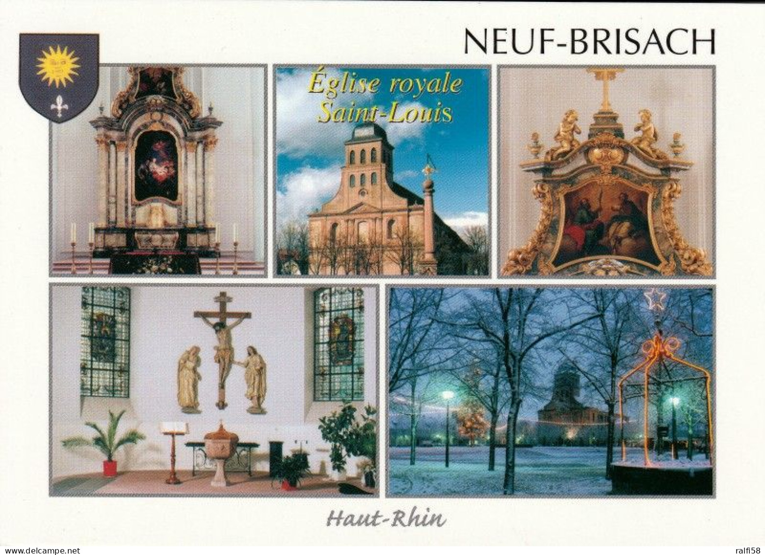 1 AK Frankreich * Neuf Brisach Mit Der „königlichen“ Stadtkirche Saint-Louis - Département Haut-Rhin * - Neuf Brisach