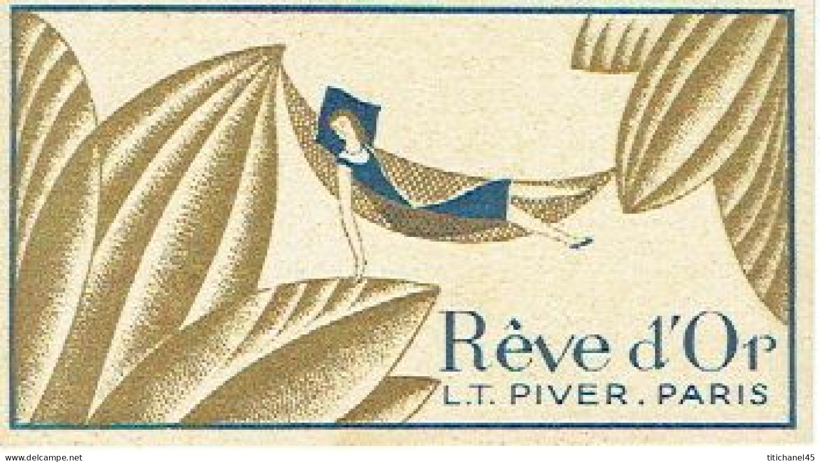 Carte Parfum REVE D'OR De L.T. PIVER - Anciennes (jusque 1960)