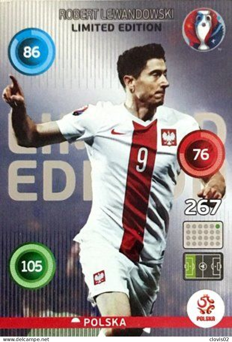 LC-RLE Robert Lewandowski - Poland - Panini Adrenalyn XL UEFA Euro 2016 Carte Football - Trading Cards