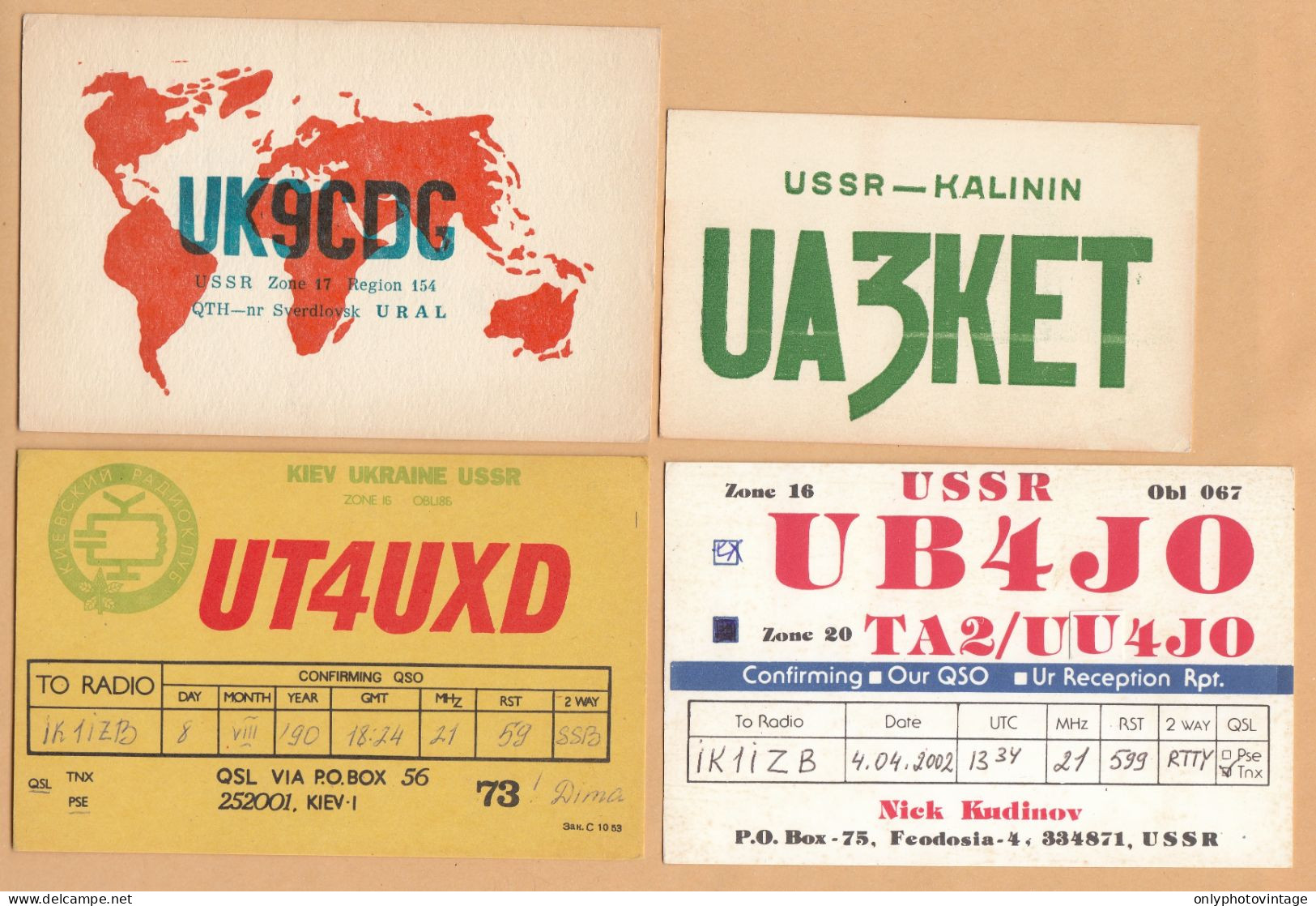Russia, USSR, Lot 17 QSL Radio Cards - Radio Amateur