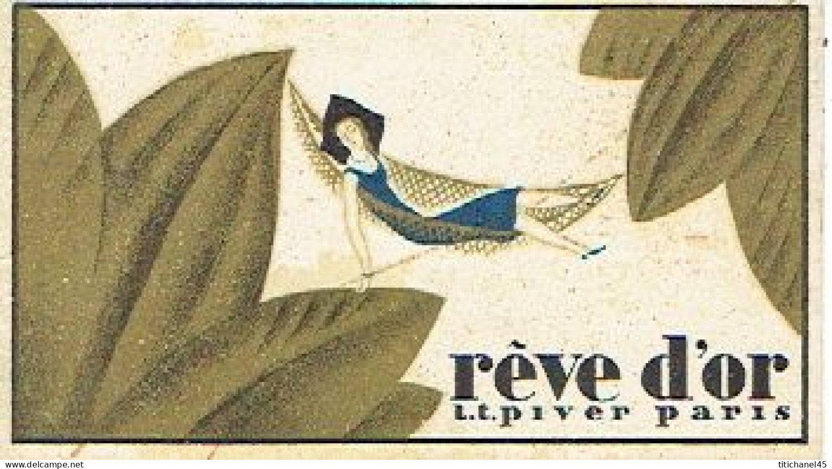 Carte Parfum REVE D'OR De L.T. PIVER - Vintage (until 1960)