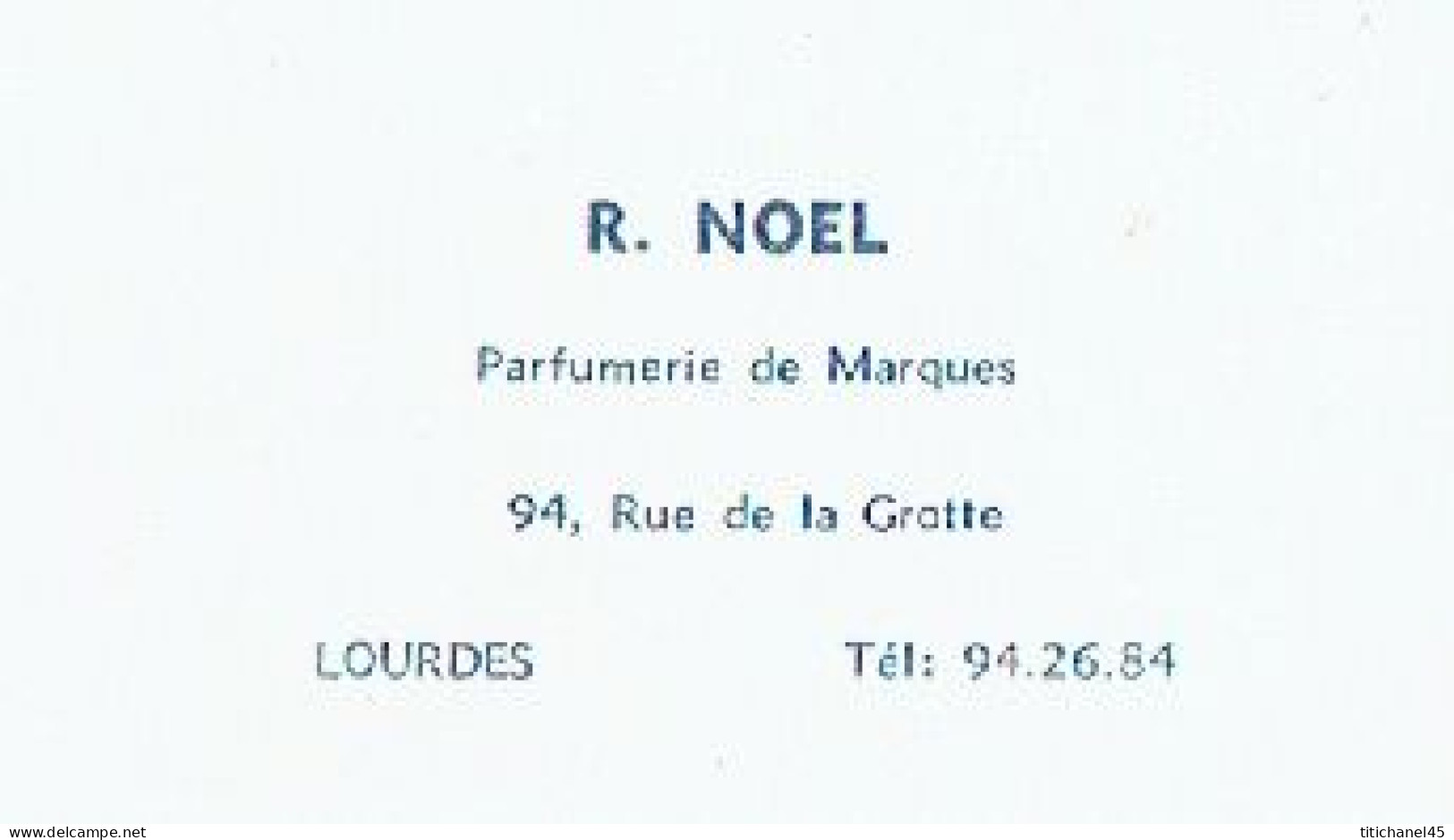 Carte Parfum CIEL D'ETE De L.T. PIVER - Carte Offerte Par R. NOEL De LOURDES - Oud (tot 1960)