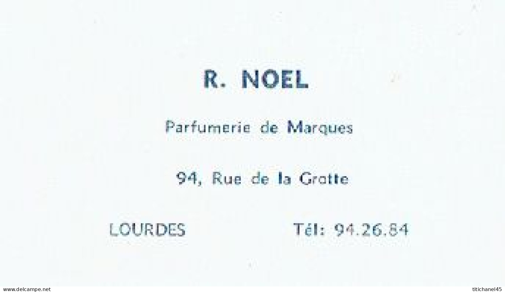 Carte Parfum CIEL D'ETE De L.T. PIVER - Carte Offerte Par R. NOEL De LOURDES - Vintage (until 1960)