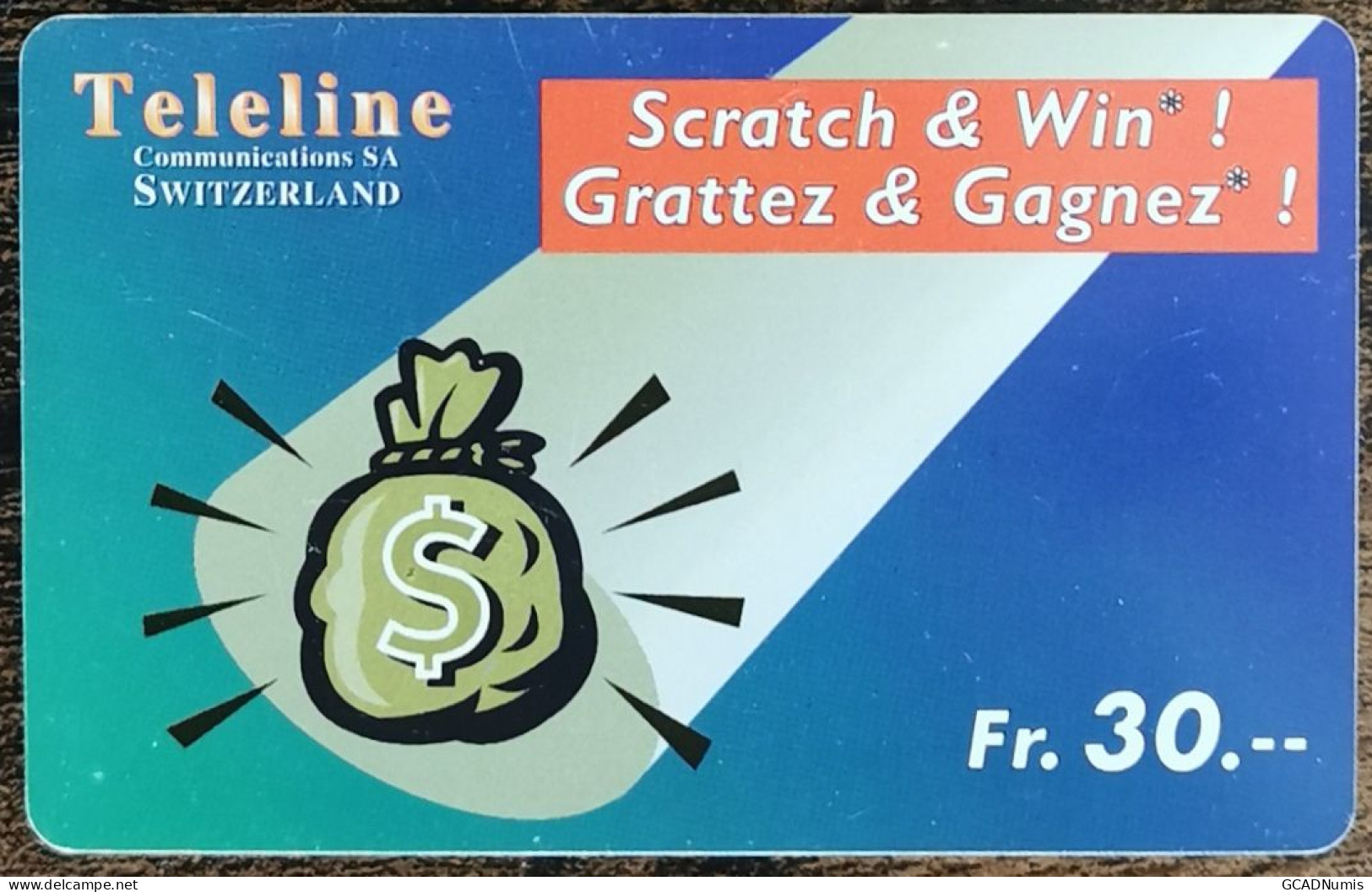 Carte De Recharge - Scratch & Win Teleline 30 Francs - SUISSE  - Télécarte ~25 - Switzerland