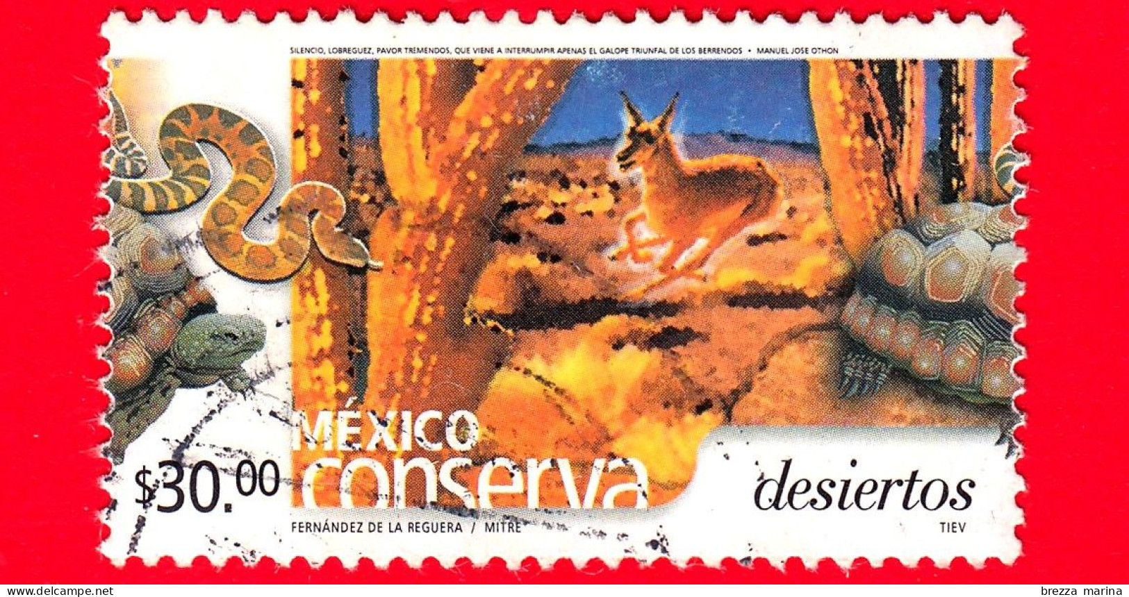 MESSICO -  Usato - 2004 - Mexico Conserva - Conservazione Del Messico - Deserti - Desiertos - 30.00 - México