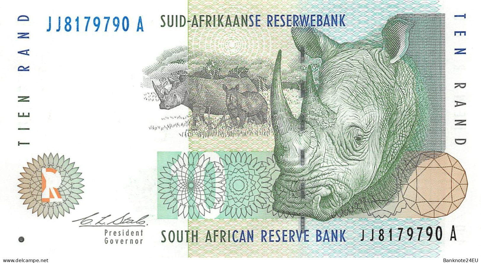 South Africa 10 Rand 1993 Unc Pn 123a - South Africa