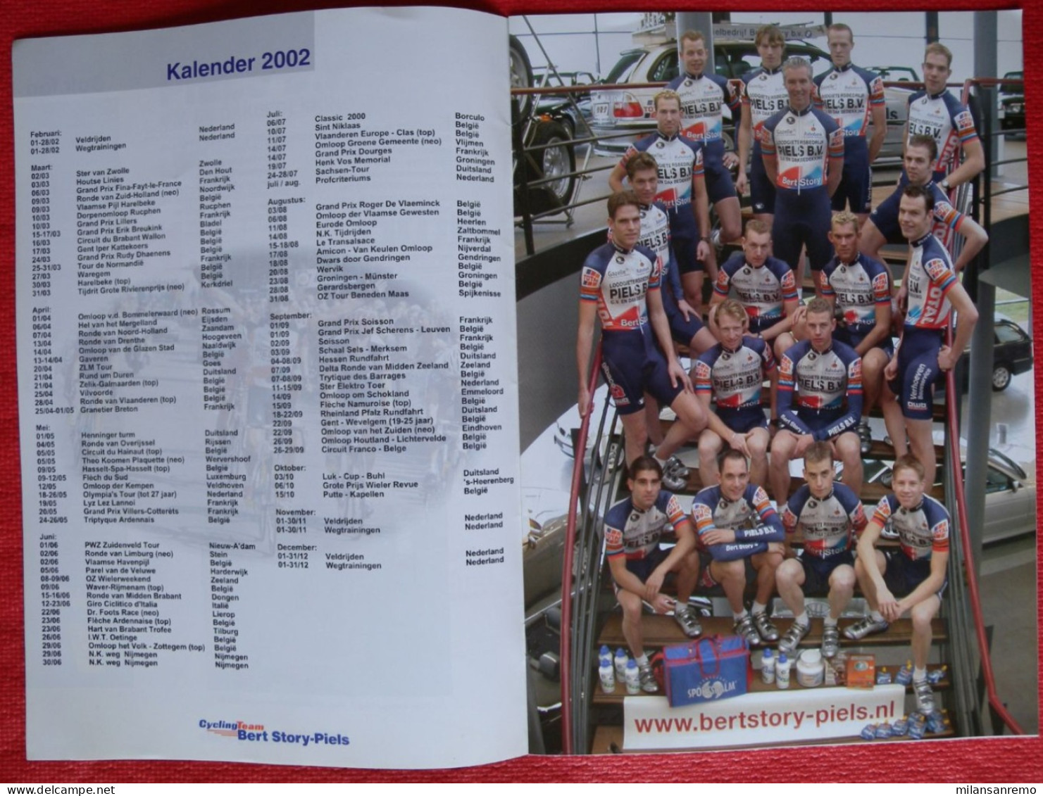 CYCLISME: CYCLISTE : LIVRET DE PRESENTATION EQUIPE BERT STORY PIELS 2002 - Wielrennen