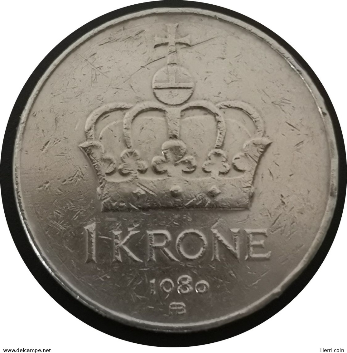 Monnaie Norvège - 1980 - 1 Krone - Olav V - Noruega