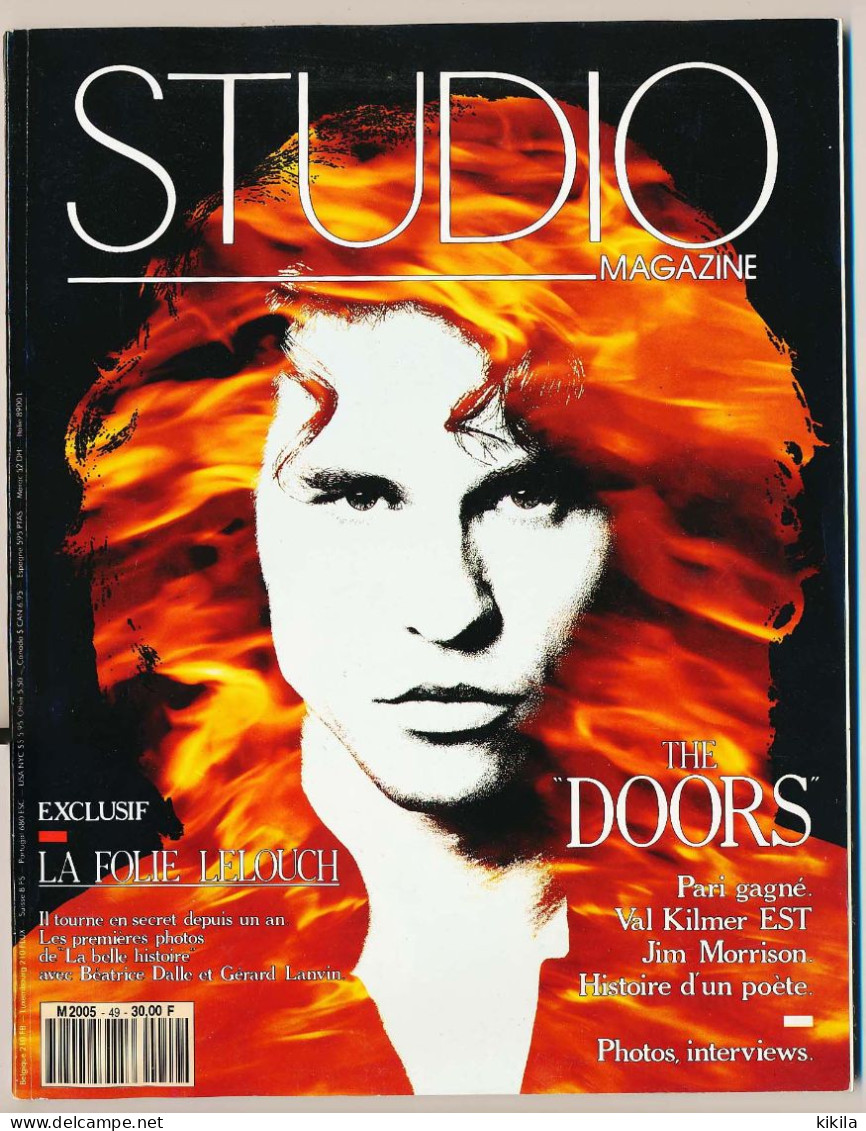 Revue STUDIO Magazine N° 49 Mai 1991 La Folie Lelouch Béatrice Dalle Gérard Lanvin - THE DOORS Film D'Oliver Stone - * - Cinema