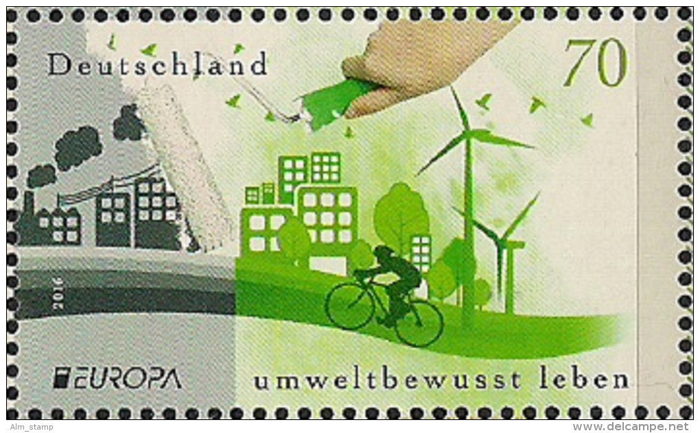 2016 Deutschland Germany  Mi. 3238**MNH  Europa: Umweltbewusst Leben - 2016