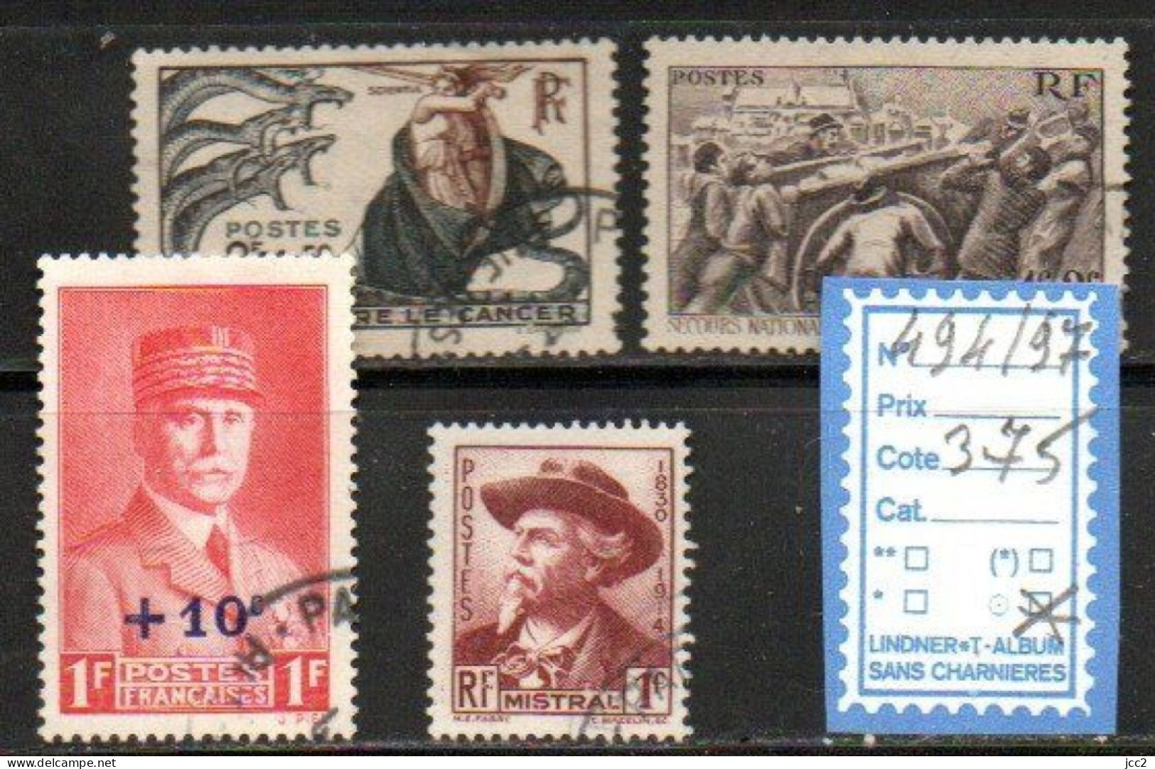 FRANCE OBLITÉRÉ - N° 494/97 - Used Stamps