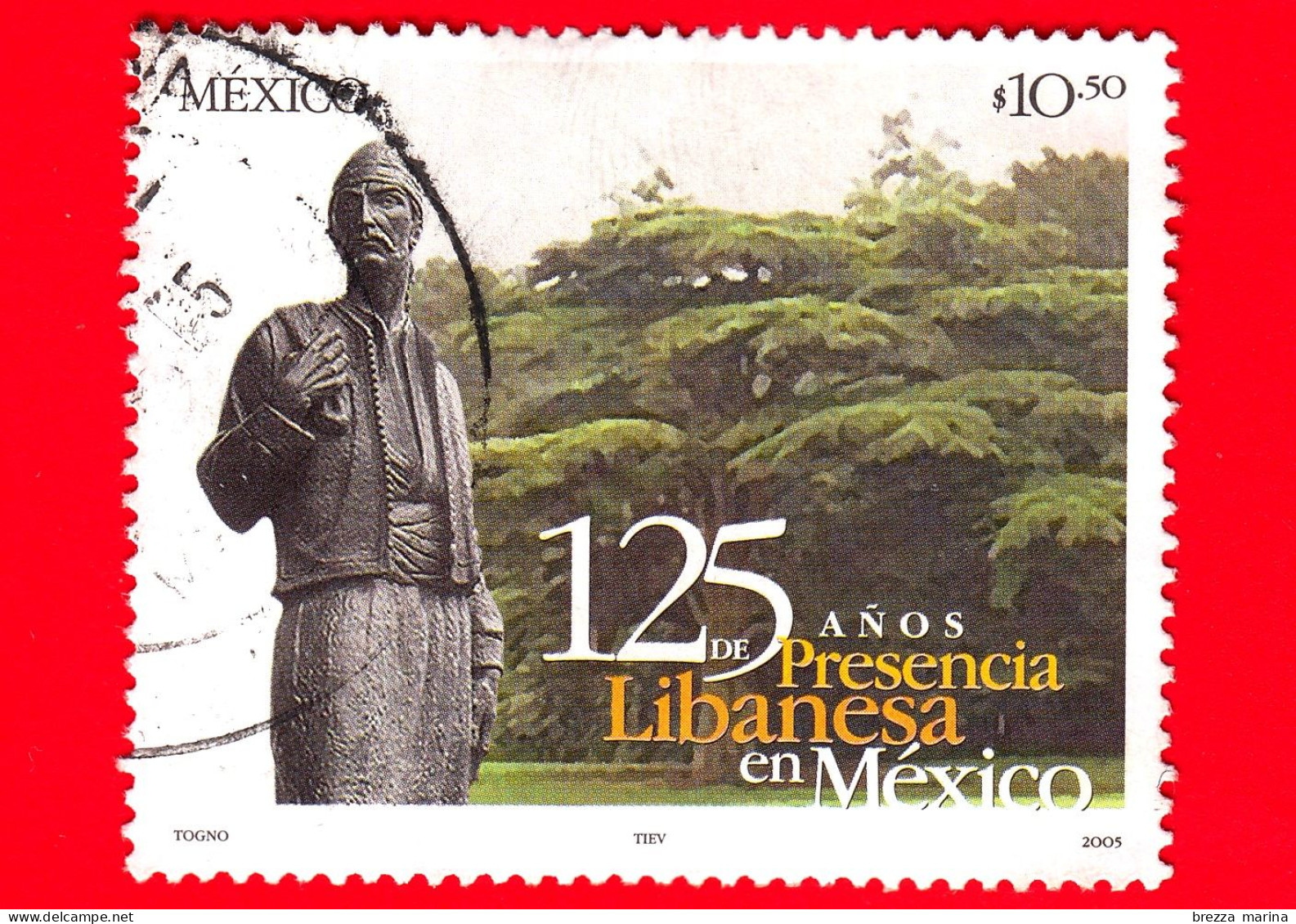 MESSICO - Usato - 2005 - 125 Anni Di Presenza Libanese In Messico  - 10.50 - México
