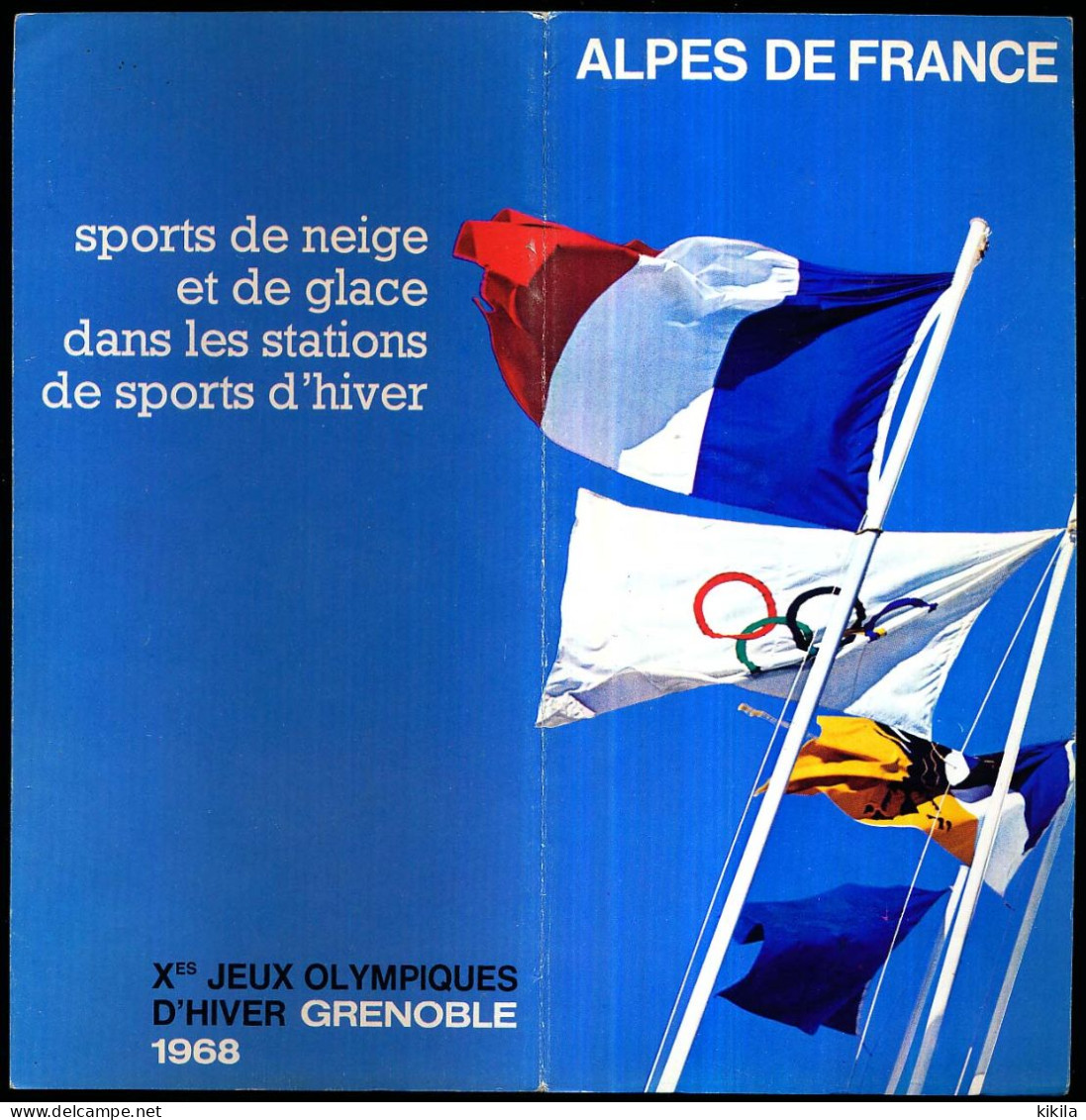 Dépliant ALPES DE FRANCE 5 Volets 10,3x21,1 Cm Panorama Des Sites Des Xèmes J.O. D'Hiver De GRENOBLE 1968 - Other & Unclassified