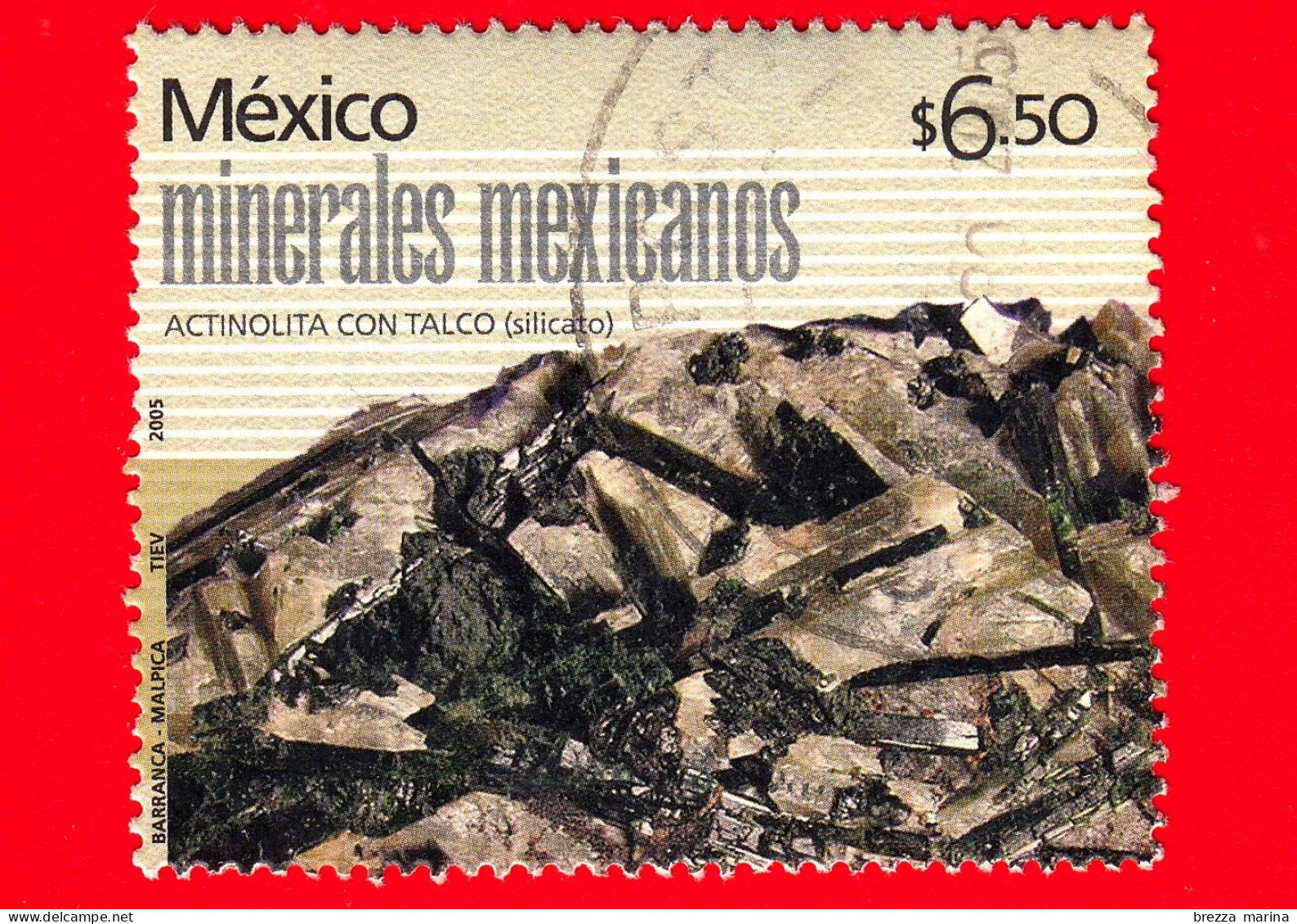 MESSICO - Usato - 2005 - Minerali - Actinolite Con Talco - 6.50 - México