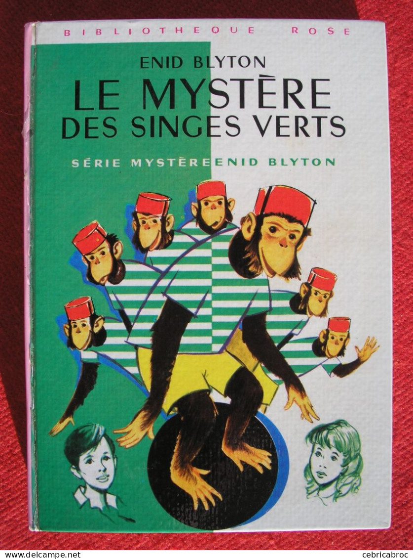 BIBLIOTHEQUE ROSE -  LE MYSTERE DES SINGES VERTS - ENID BLYTON - Biblioteca Rosa