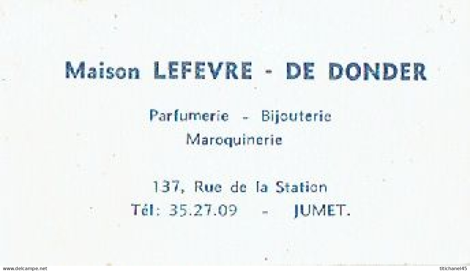 Carte Parfum CLARTE De L.T. PIVER - Offert Par Maison LEFEVRE - DE DONDER  Parfumerie De JUMET - Anciennes (jusque 1960)