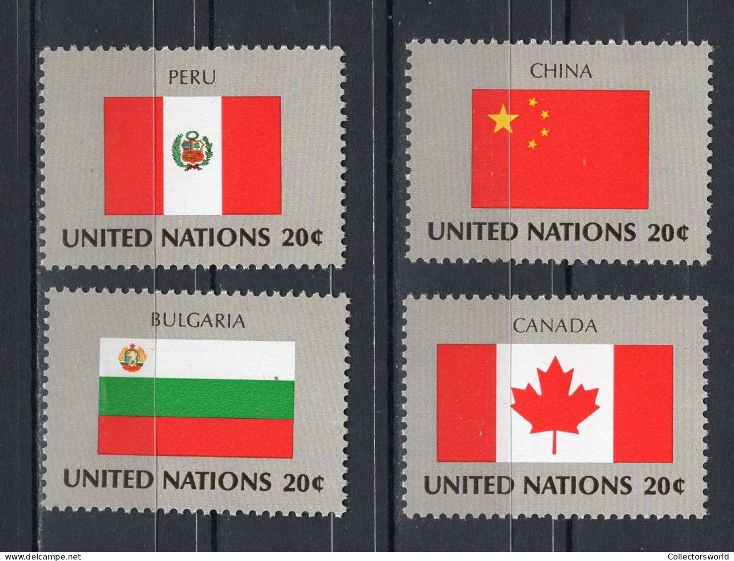 United Nations UN New York Serie 4v 1983 Flag Serie Peru China Bulgaria Canada MNH - Ungebraucht