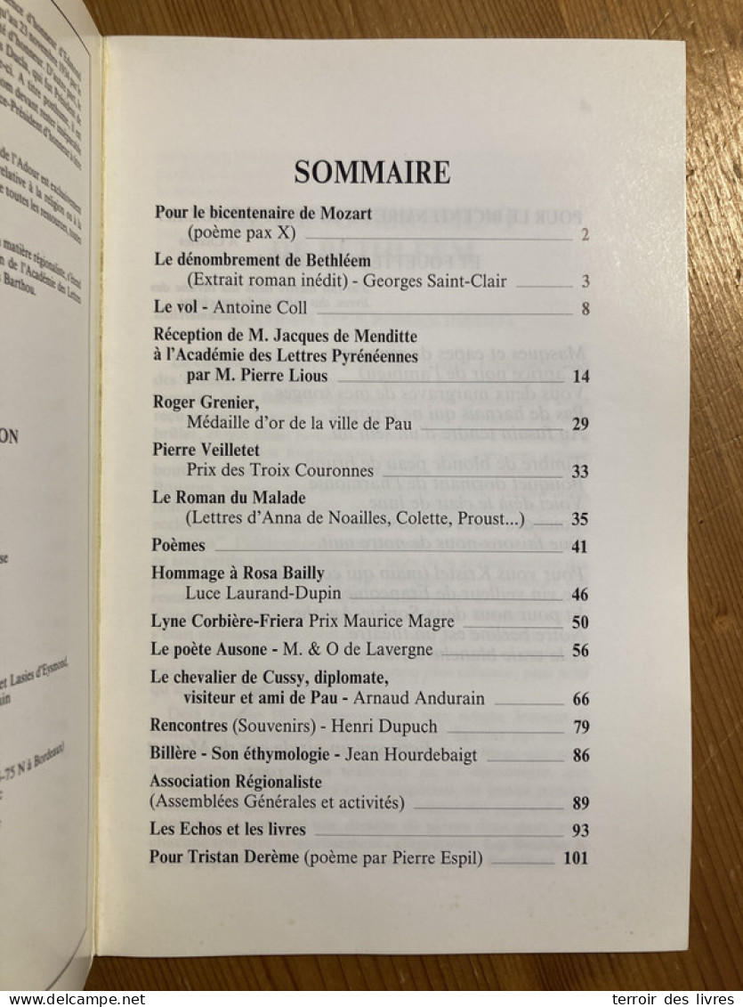Revue Régionaliste Pyrénées 1991 269  Vol LOURMARIN Jacques De Menditte PRIVEZAC - Midi-Pyrénées