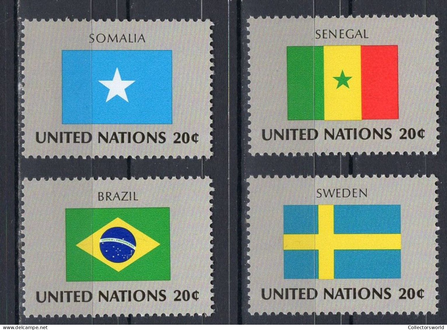 United Nations UN New York Serie 4v 1983 Flag Serie Somalia Senegal Brazil Sweden MNH - Ungebraucht