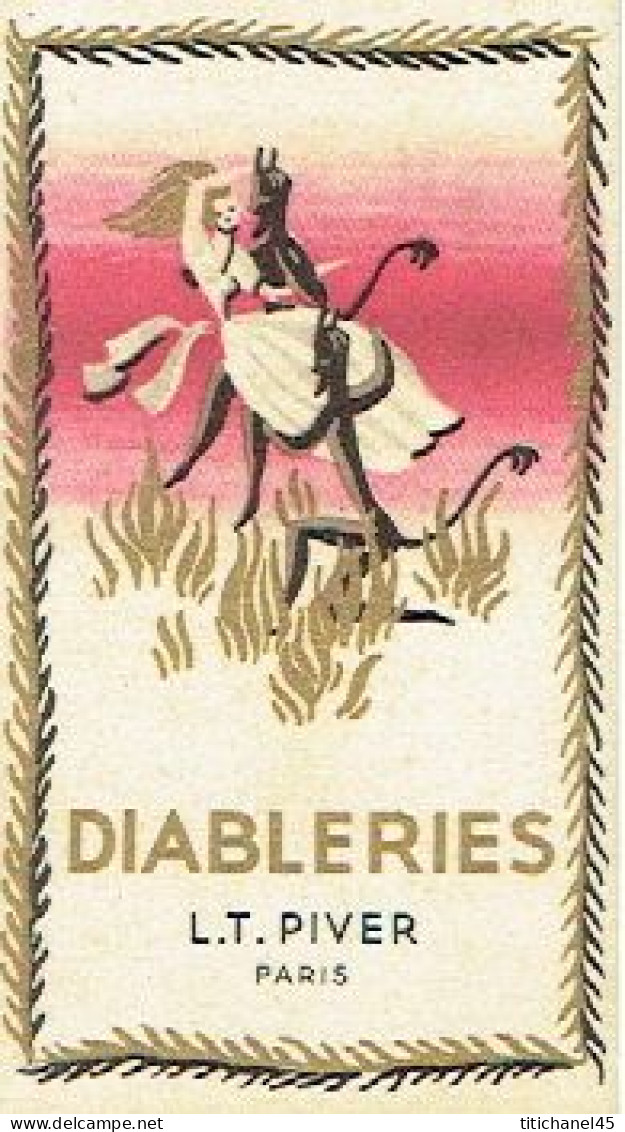 Carte Parfum DIABLERIES  De L.T. PIVER - Antiquariat (bis 1960)